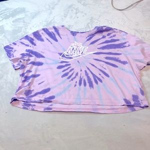Tye dye pink and purple Nike shirt